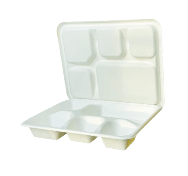 5 Compartment Meal Tray + Lid